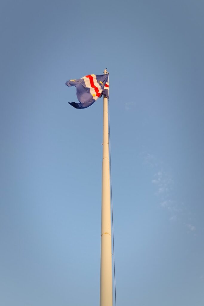 Bandeira de Cabo Verde na Cidade da Praia
